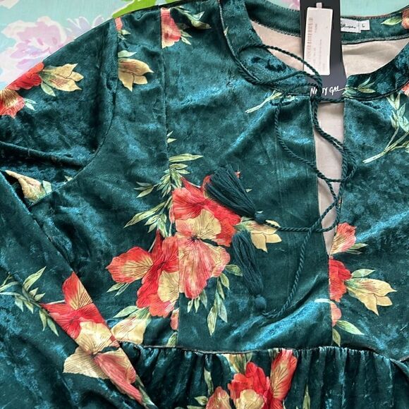 Nasty Gal x Lucy Wang Velvet Tunic Dress - L - Picture 2 of 14